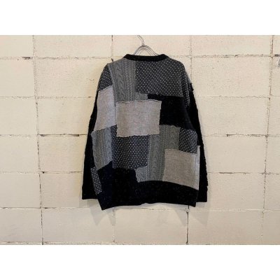 画像1: SEVESKIG HANDMADE PATCWORK CARDIGAN