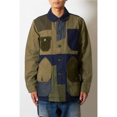 画像1: FDMTL PATCHWORK COVERALL JACKET RINSE