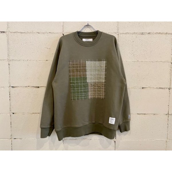 画像1: FDMTL BORO PATCHWORK SWEAT SHIRT (1)