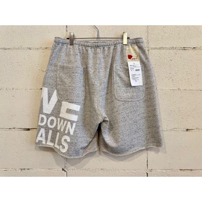 画像1: SEVESKIG Typographic Graffiti Divided Sweat Short Pants