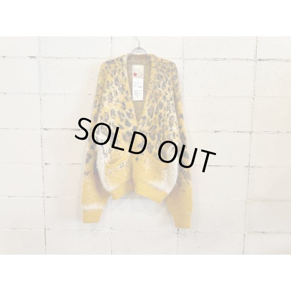 画像1: SEVESKIG Fading Leopard Knit Cardigan (1)