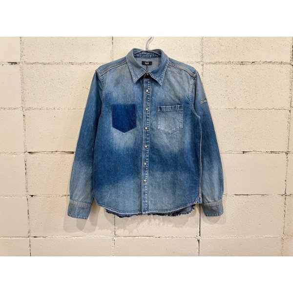 画像1: TMT 10oz DENIM SHIRTS (GRUNGE) (1)