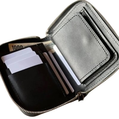 画像3: TMT INDIGO LEATHER STADS WALLET(MIDDLE)