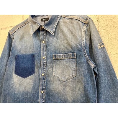 画像2: TMT 10oz DENIM SHIRTS (GRUNGE)