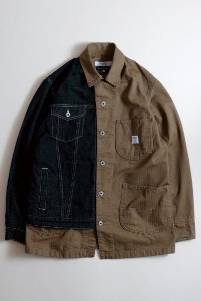 画像1: FDMTL THIRD JACKET COVERALL RINSE