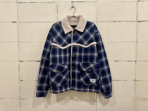画像1: WONDER WALL MOTEL CHECK WESTERN BOA RANCH JKT (1)