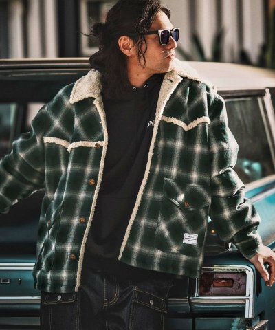 画像2: WONDER WALL MOTEL CHECK WESTERN BOA RANCH JKT