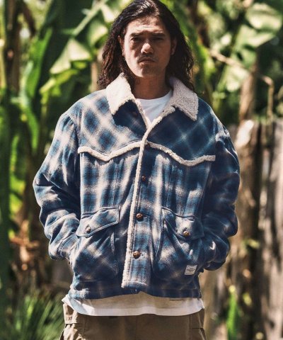 画像2: WONDER WALL MOTEL CHECK WESTERN BOA RANCH JKT