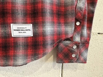 画像2: WONDER WALL MOTEL WESTERN CHECK SHIRT
