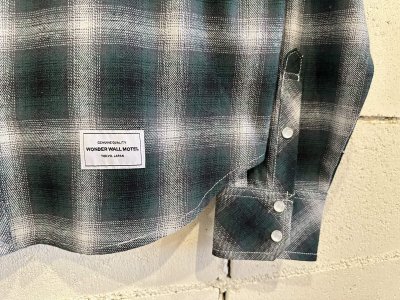 画像2: WONDER WALL MOTEL WESTERN CHECK SHIRT