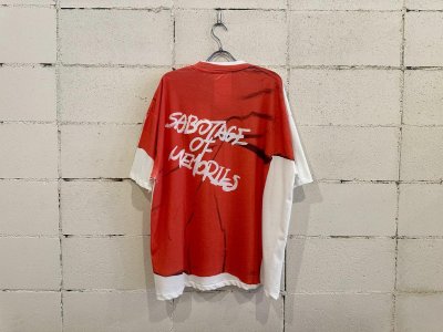 画像1: SEVESKIG Vintage Graphic Trompe-l'œil S/SL Tee