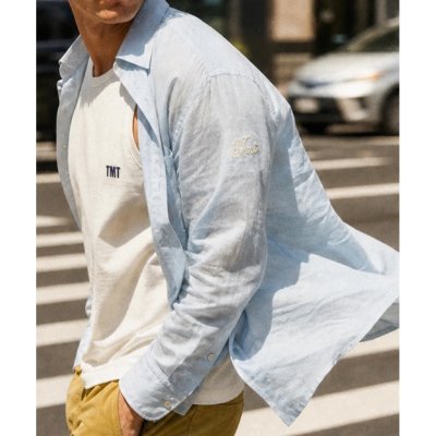 画像3: TMT WASHER COTTON LINEN SHIRT