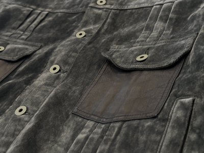 画像2: FDMTL FLOCK LEATHER JACKET RINSE