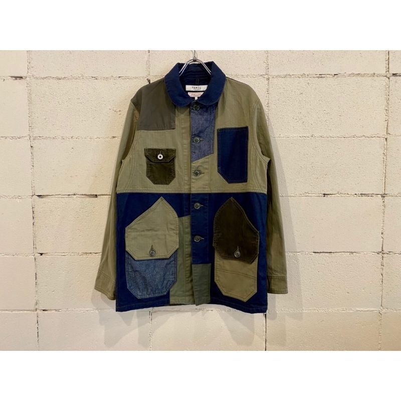 【美品FDMTL】PATCHWORK COVERALL JACKET RINSE